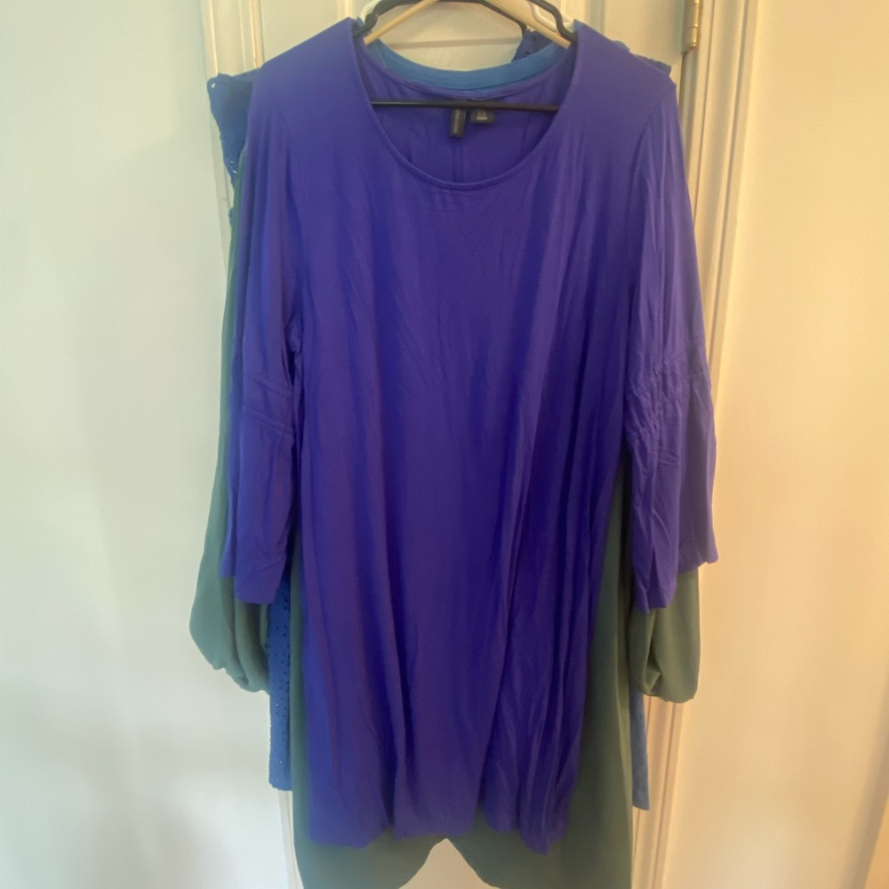 Purple knit dress